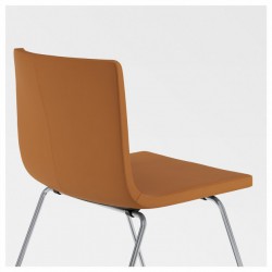 Фото1.Крісло, хромований, Мюк золотисто-коричневий BERNHARD IKEA 504.048.24
